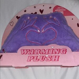 Purple Warming Plush with Heart Design